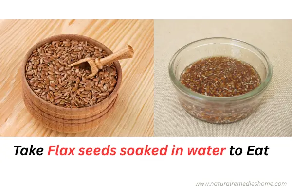 Flax seeds soaked in water